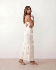 Justine V-Neck Open Back Maxi Dress