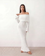 Iustina Off-Shoulder Fitted Maxi Dress