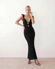 Raluca Mermaid Plunge Neck Maxi Dress