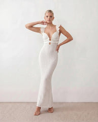 Raluca Mermaid Plunge Neck Maxi Dress