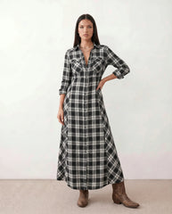 Marilena V-Neck Button-Front Maxi Dress