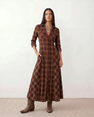 Marilena V-Neck Button-Front Maxi Dress