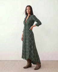 Marilena V-Neck Button-Front Maxi Dress