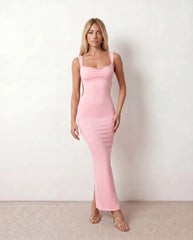 Aline Backless Open Back Maxi Dress