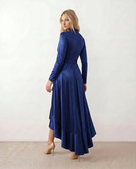 Cordula Wrap Glossy Maxi Dress