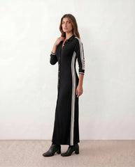 Cinthya V-Neck Button-Front Maxi Dress