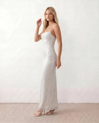Izabela Strapless Square Neck Maxi Dress