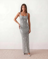 Low Back Sequin Gown