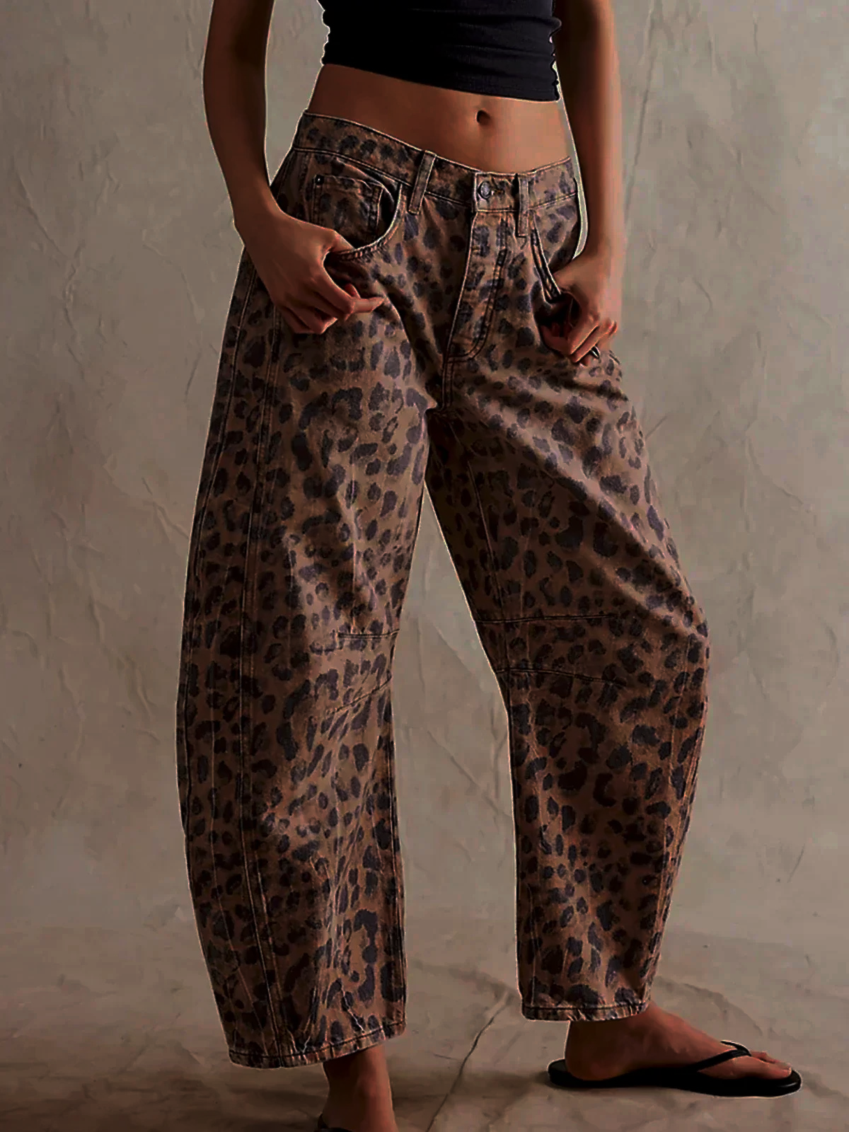 High-Waisted Denim Jeans