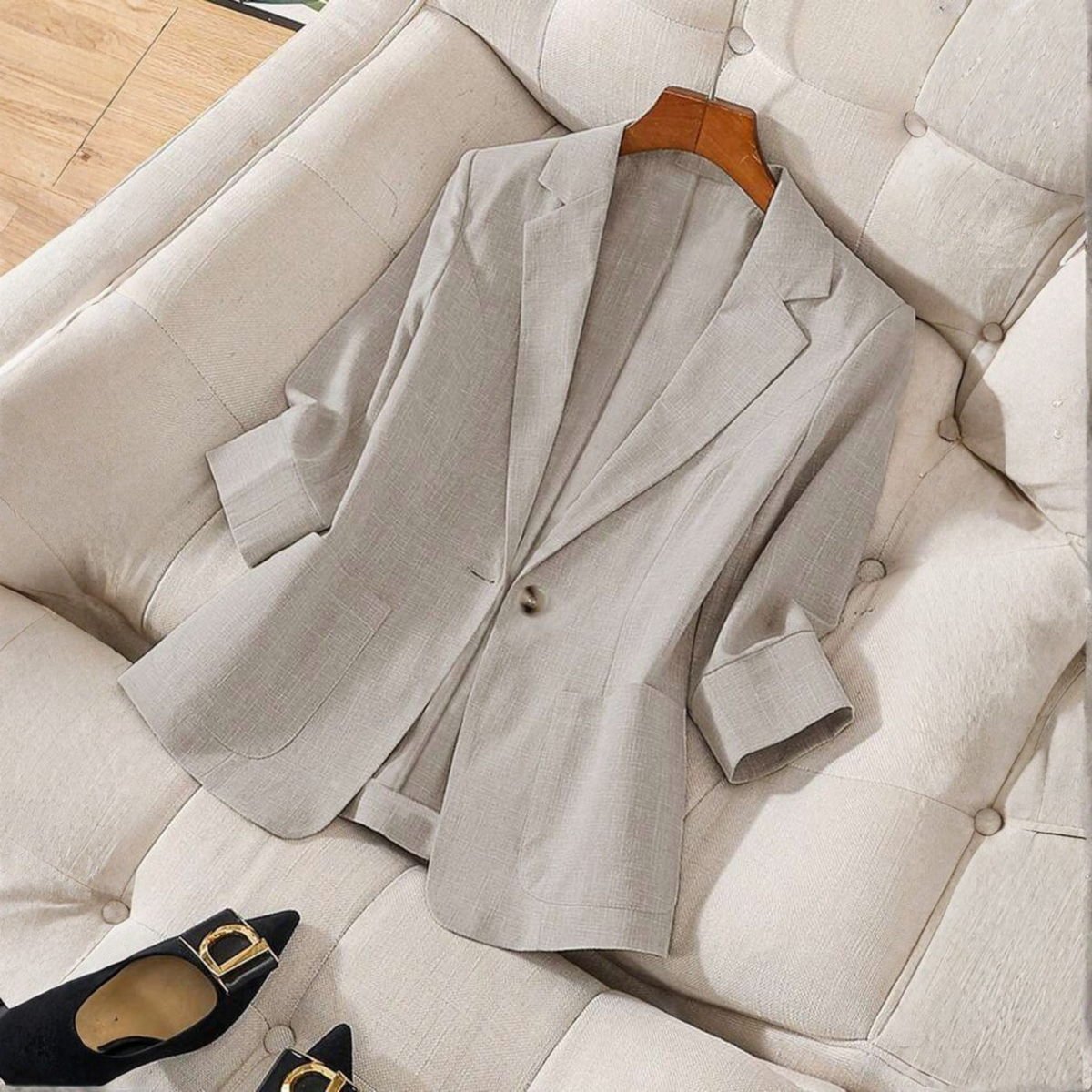 Juniper | Polished Striped Contrast Blazer
