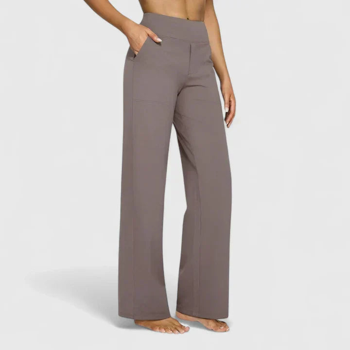 High-Waisted Black Trousers
