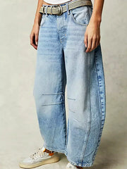 High-Waisted Denim Jeans