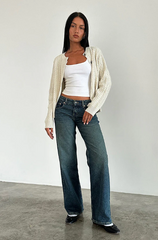 Low-Rise Blue Jeans