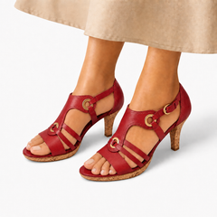 Fernanda Vale Women's Orthopedic Cork Wedge Sandals