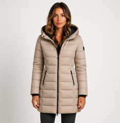 Delphine | Hooded Longline Puffer Jacket
