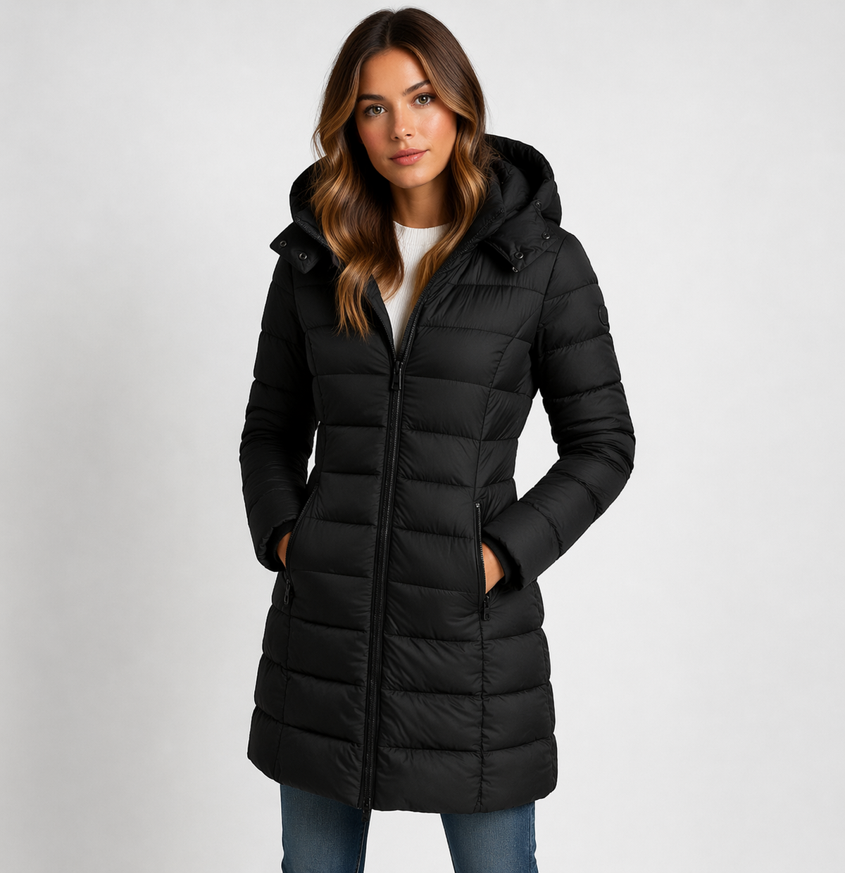 Delphine | Hooded Longline Puffer Jacket