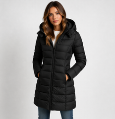 Delphine | Hooded Longline Puffer Jacket