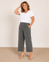 High-Waisted Blue Trousers