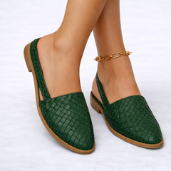 Valentina Vegan-Leather Slingback Flats