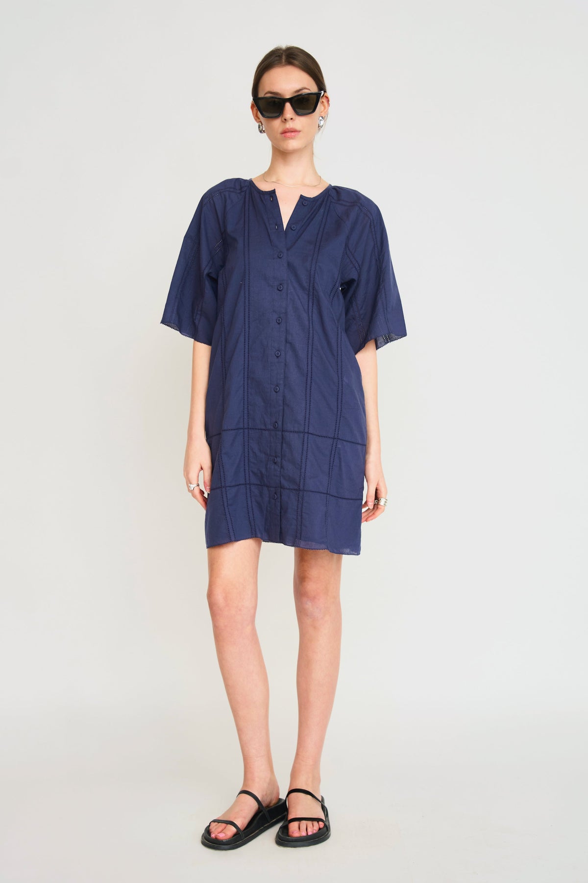 Wales Short Dress in Blueberry