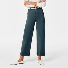 High-Waisted Blue Trousers