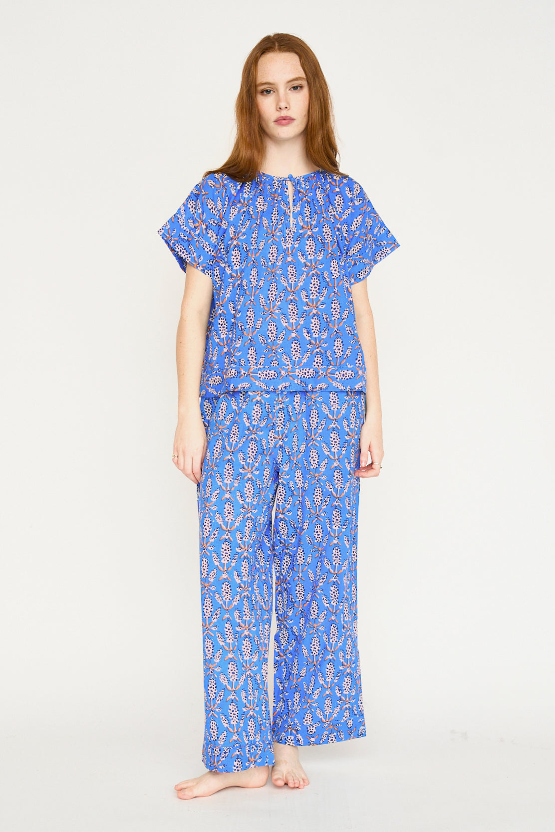 Pajama Pant Set in Bluebonnet