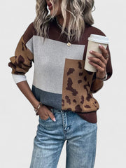 Teresina | Leopard Patchwork Sweater