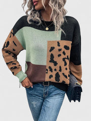 Teresina | Leopard Patchwork Sweater