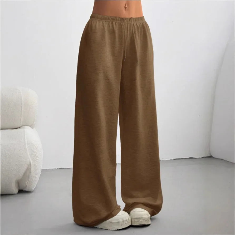 Wide-Leg Blue Sweatpants