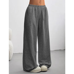 Wide-Leg Blue Sweatpants