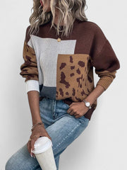 Teresina | Leopard Patchwork Sweater