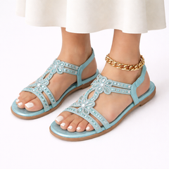 Ines Marlowe orthopedic floral summer sandals