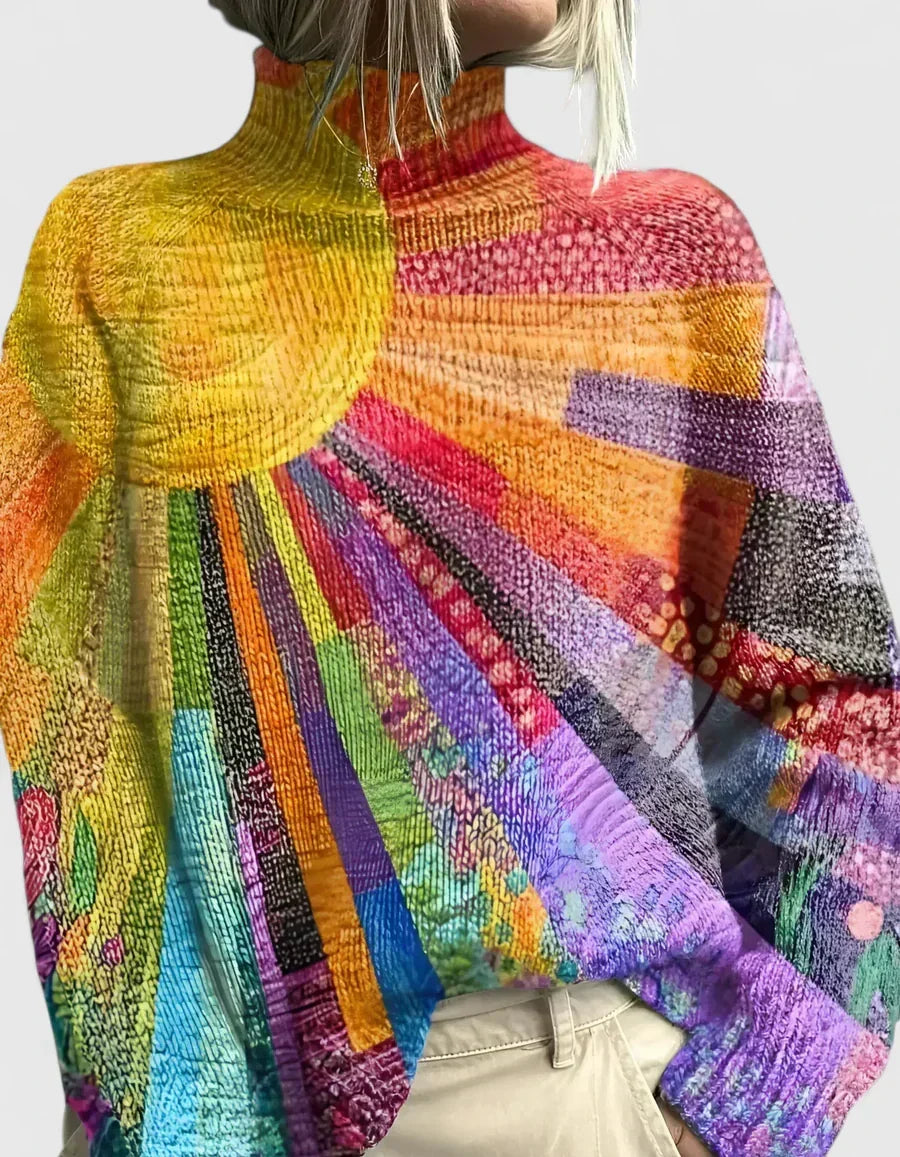Anjelisiah | Vibrant Turtleneck Sweater