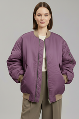 Zara | Oversized Zip-Front Bomber Jacket