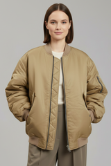 Zara | Oversized Zip-Front Bomber Jacket
