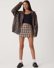 Giselle | Oversized Faux Leather Bomber Jacket