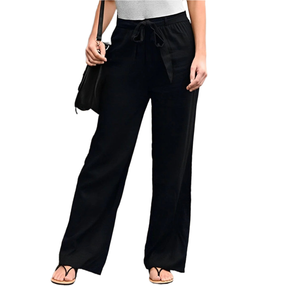 Wide Linen Relaxed Trousers