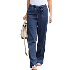 Wide Linen Relaxed Trousers