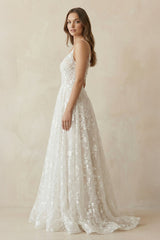Rosellea A-Line V-Neck Wedding Dress