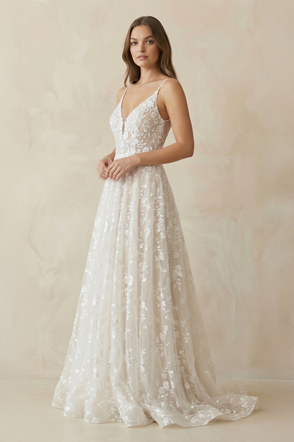 Rosellea A-Line V-Neck Wedding Dress