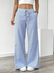 Wide Striped Trousers