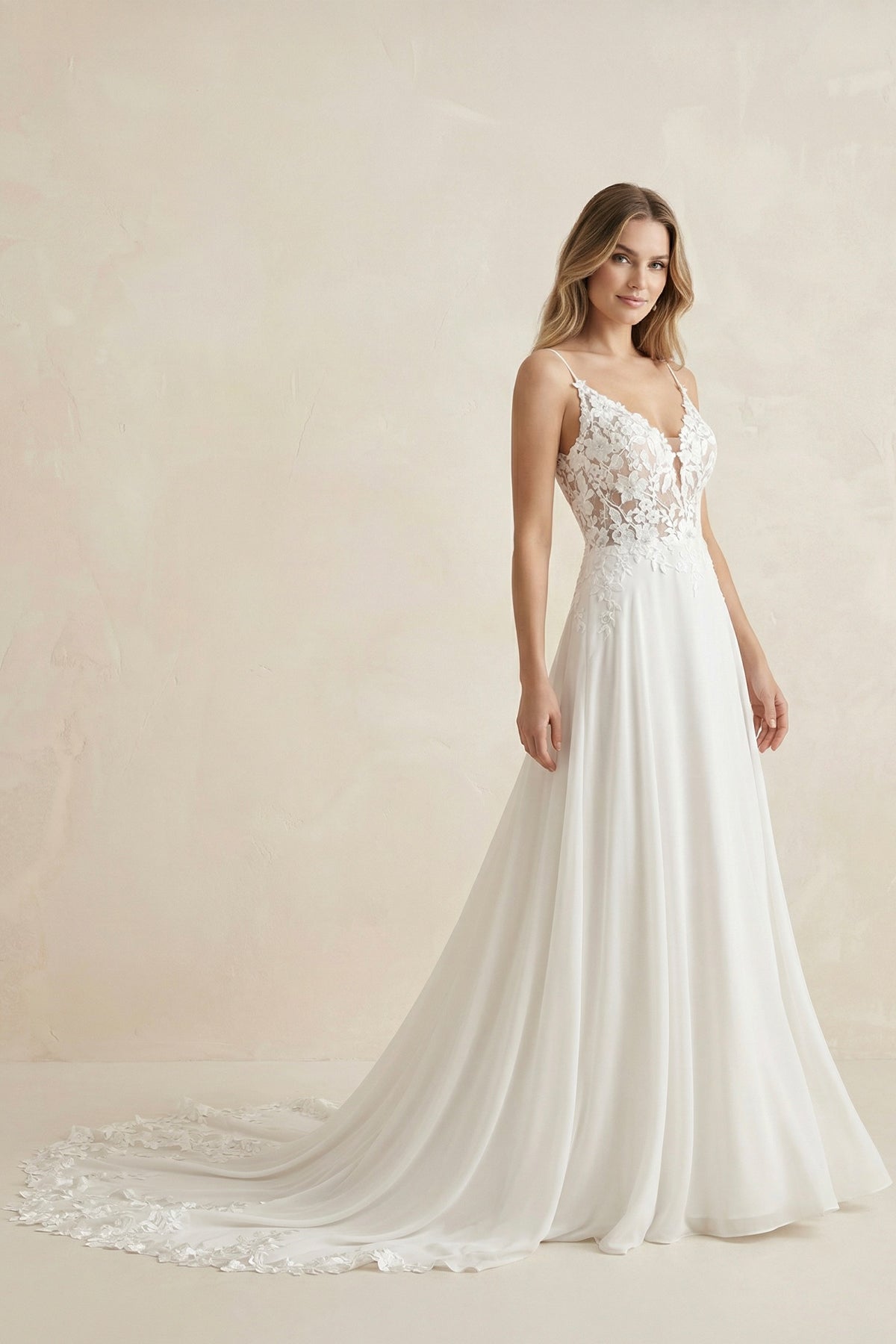Melusina A-Line V-Neck Wedding Dress