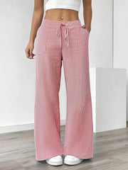 Wide Striped Trousers