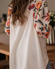 Magnolia | Breezy Floral Embroidered Linen Shirt