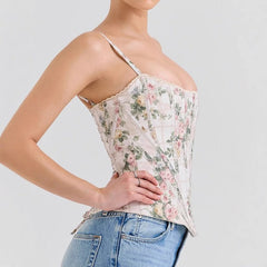 Corinne | Romantic Floral Corset Top