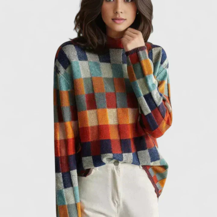 Florentiaa | Cozy Check-Pattern Sweater