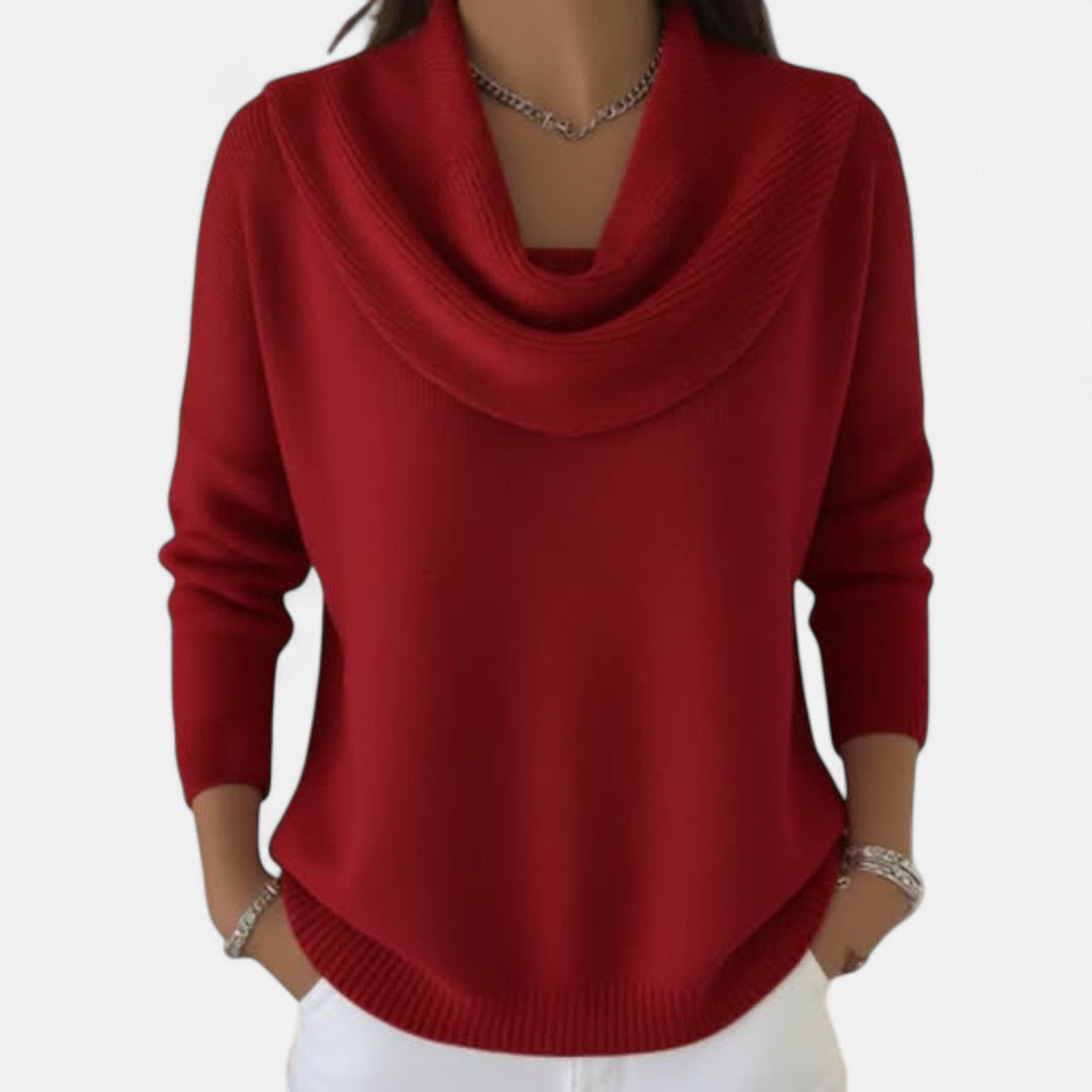Elise | Elegant Cowl-Neck Sweater