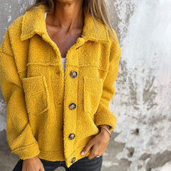 Elowen | Relaxed Collared Sherpa Jacket