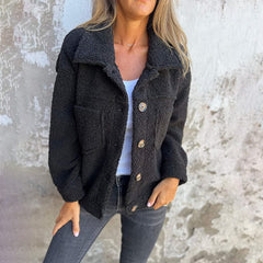 Elowen | Relaxed Collared Sherpa Jacket