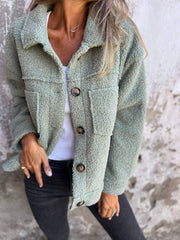 Elowen | Relaxed Collared Sherpa Jacket